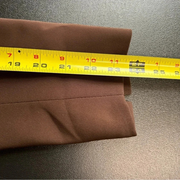 Women’s Size 4 Brown Blazer 3 Button‎ Ruffle Pockets Lined Career Classic Office - Picture 10 of 14